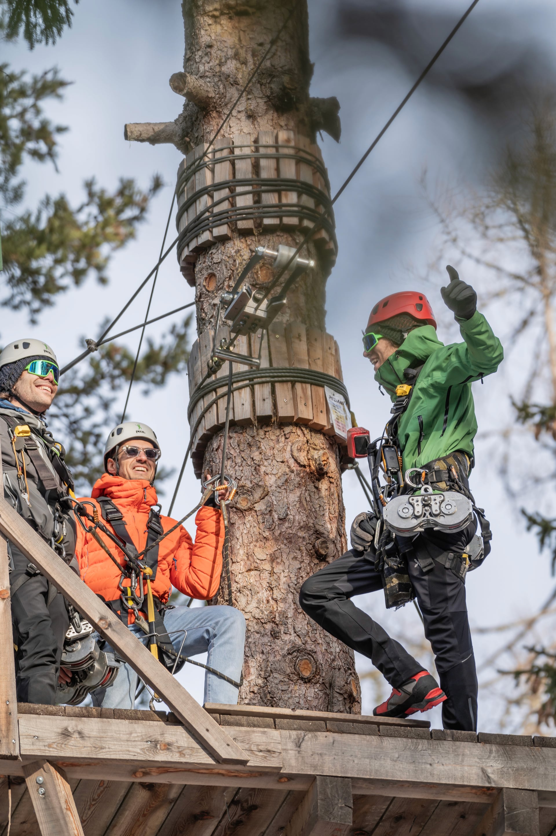 Volo in zipline sopra le Dolomiti