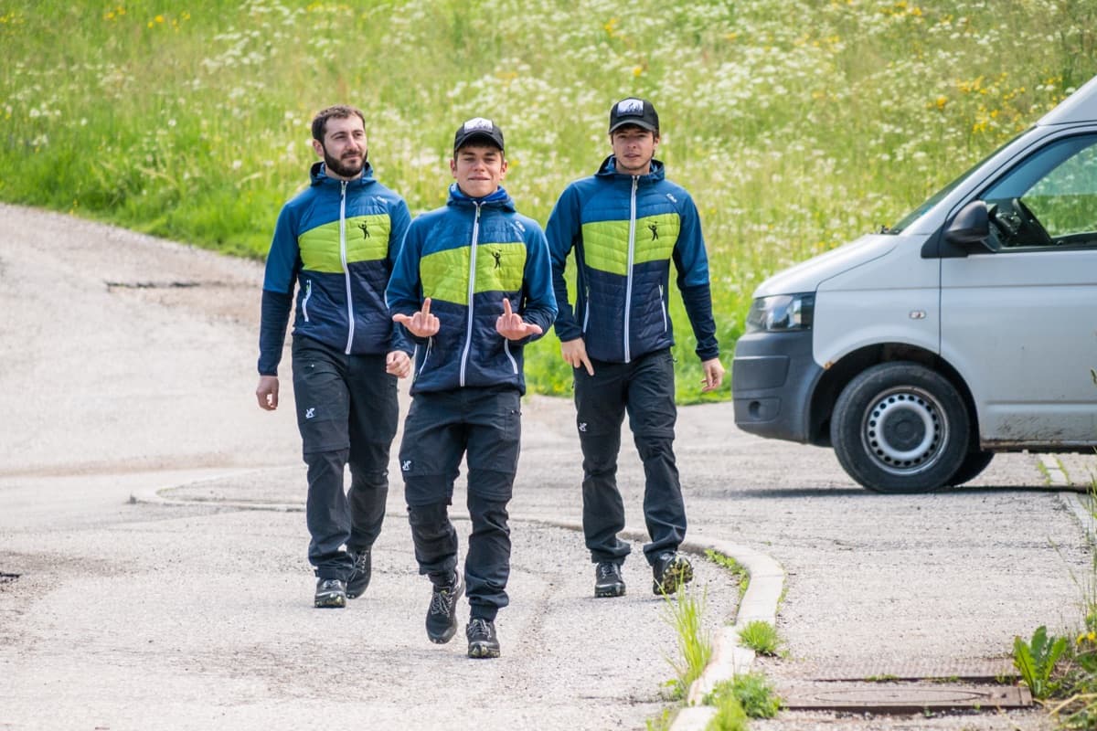 Adrenaline Dolomites safety team in uniform